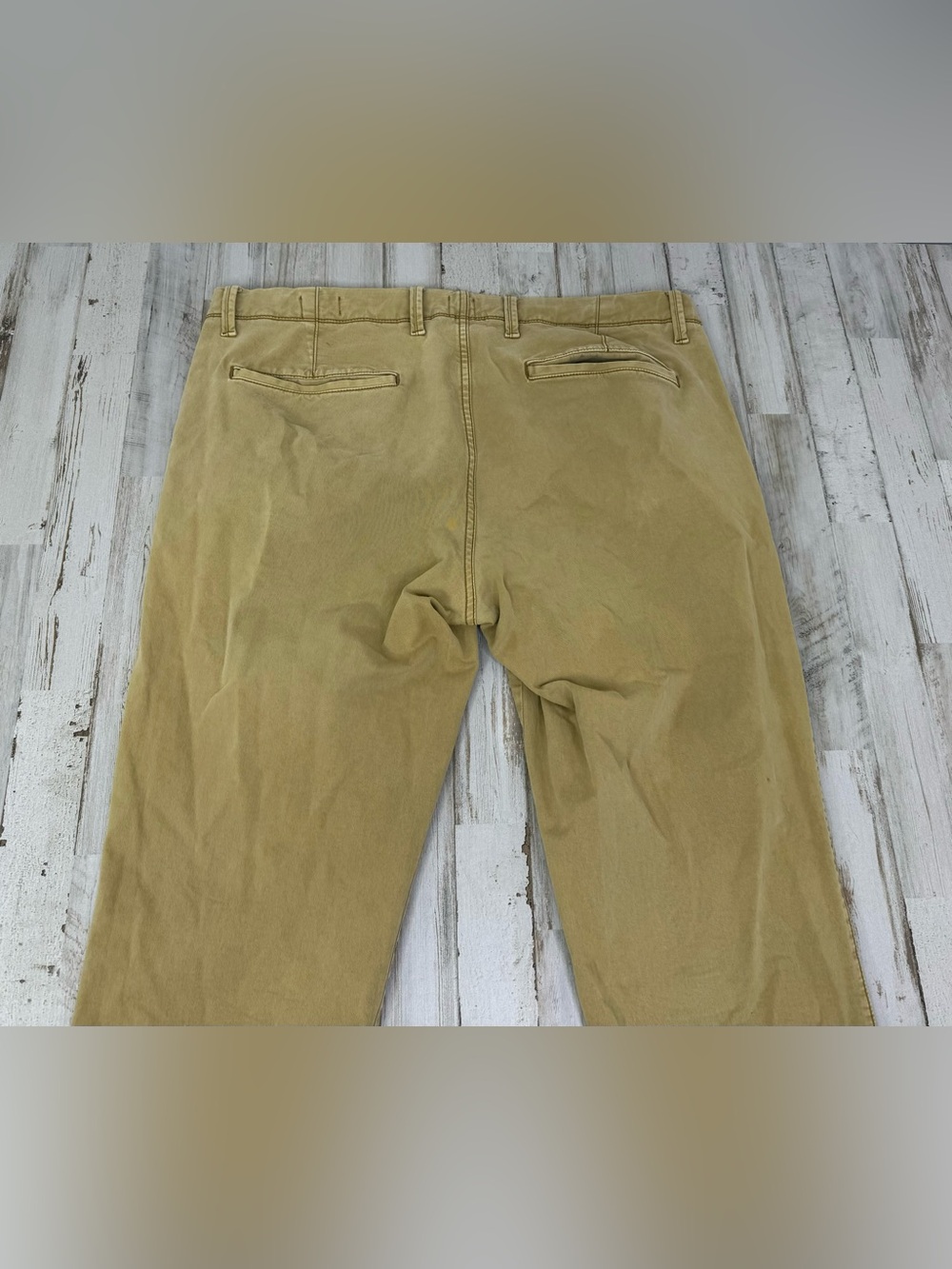 Gap Mens Slim Leg Pants Khaki Tab Size 36x33.5 Button Zip Close - Picture 10 of 11